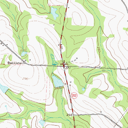 Topographic Map of Rockhill School (historical), GA