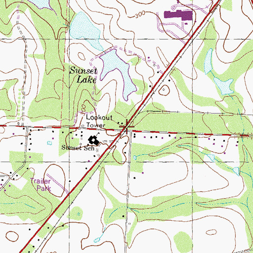 Topographic Map of Sunset, GA