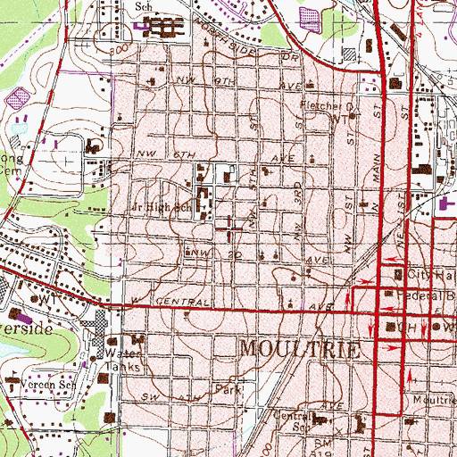 Topographic Map of Triumph Church, GA
