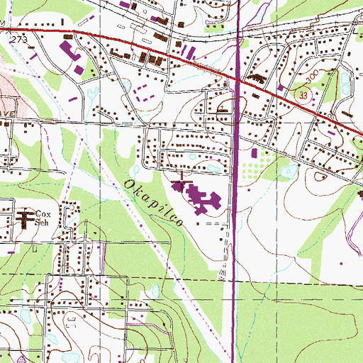 Topographic Map of Withers Auditorium, GA