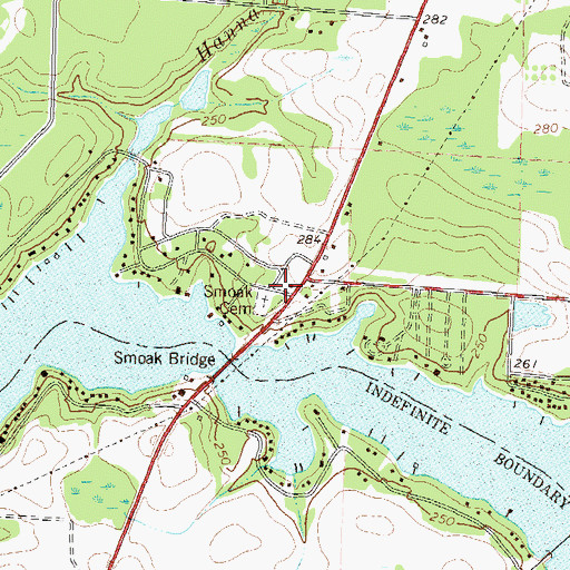 Topographic Map of Asbury Church (historical), GA