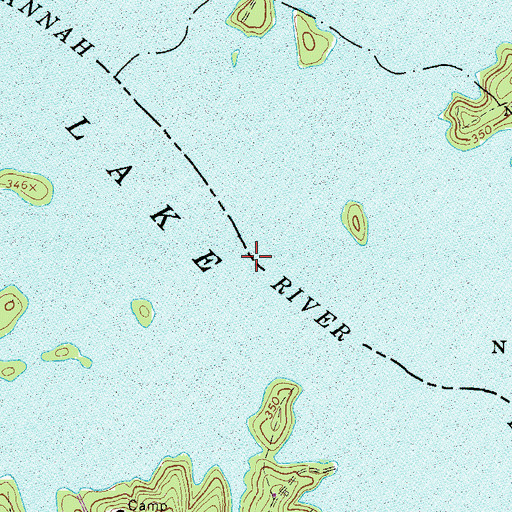 Topographic Map of Camp Creek, GA