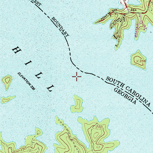 Topographic Map of Ferguson Island (historical), GA