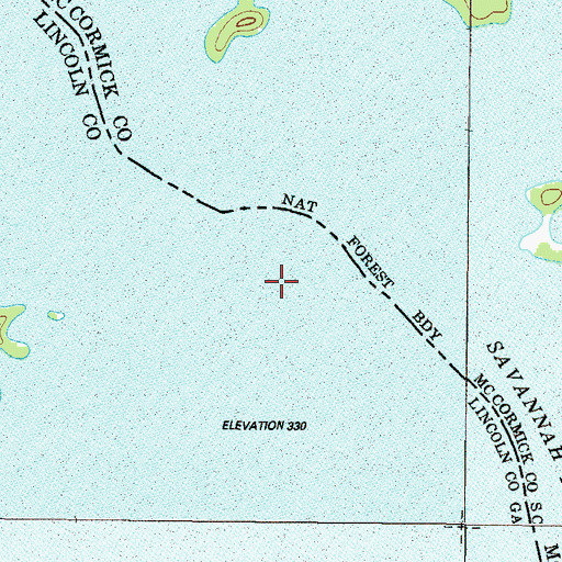 Topographic Map of Martin Island (historical), GA