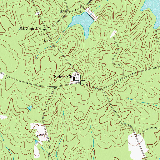 Topographic Map of Salem (historical), GA