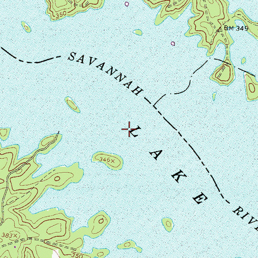 Topographic Map of Searle Island (historical), GA