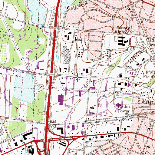 Topographic Map of Tift County, GA