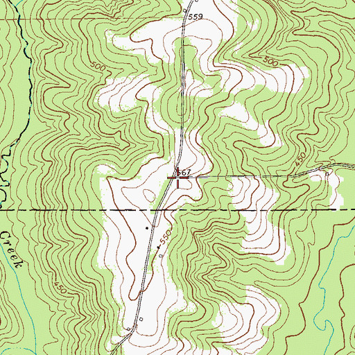 Topographic Map of Hoggs (historical), GA