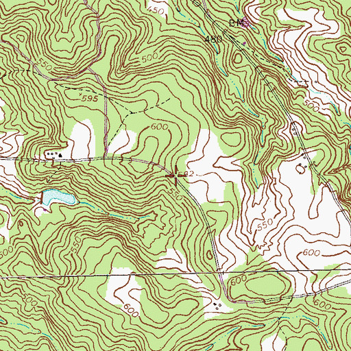 Topographic Map of Lancaster (historical), GA