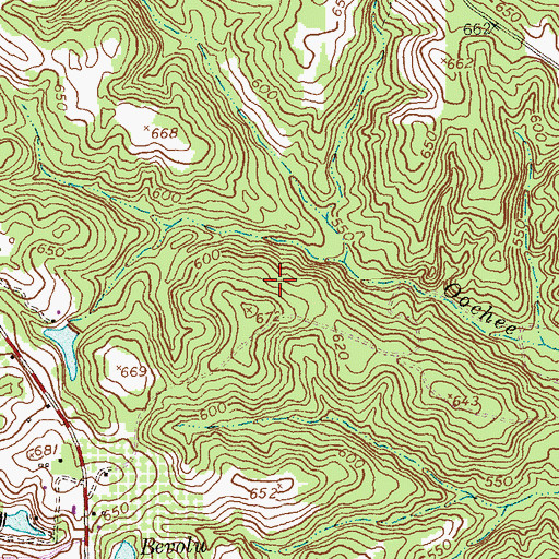 Topographic Map of Marion County, GA