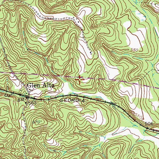 Topographic Map of Saint Paul Church, GA