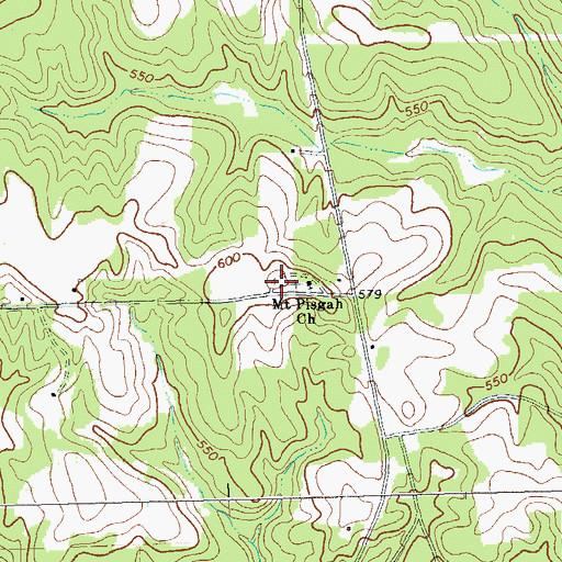 Topographic Map of Mount Pisgah Cemetery, GA
