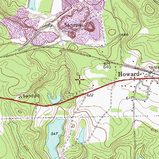 Topographic Map of Saint James Church, GA