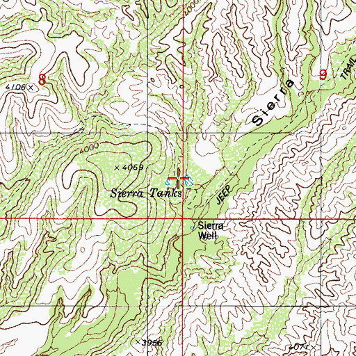 Topographic Map of Sierra Tanks, AZ