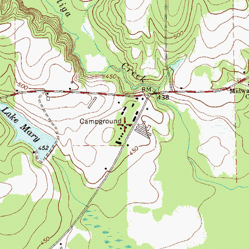 Topographic Map of Taylor County Holiness Camp Ground, GA