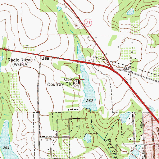 Topographic Map of Cairo Country Club, GA