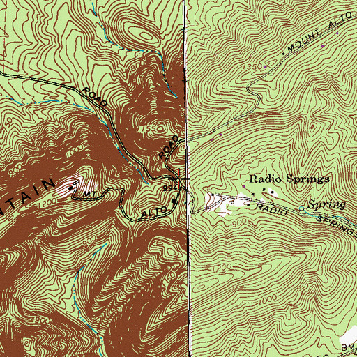 Topographic Map of Cherokee Country Club, GA
