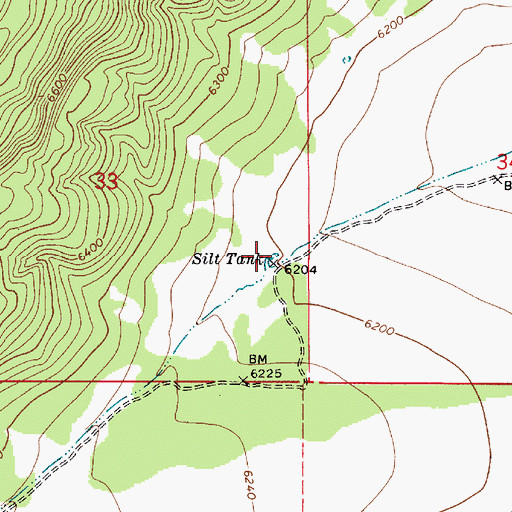 Topographic Map of Silt Tank, AZ