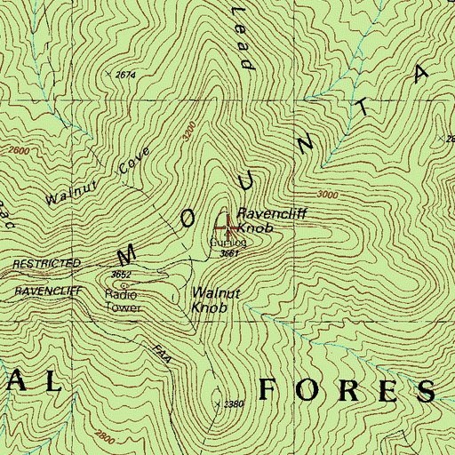 Topographic Map of FAA Tracking Station, GA