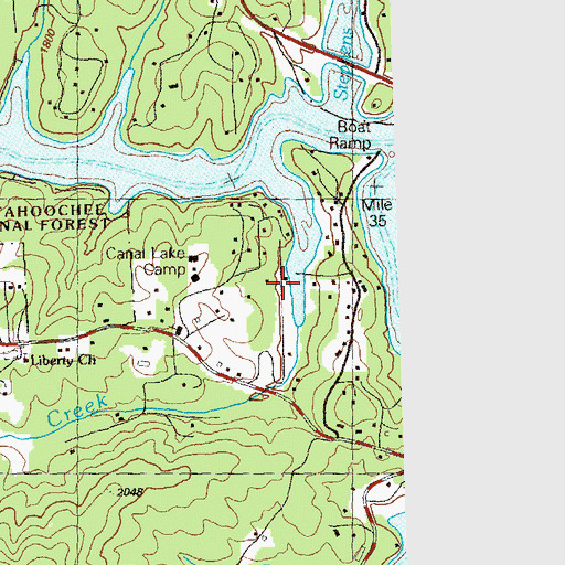 Topographic Map of Lloyds Drag Strip (historical), GA