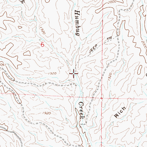 Topographic Map of Cow Creek, AZ