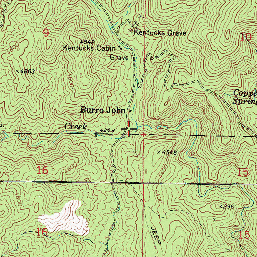 Topographic Map of Silver Creek, AZ