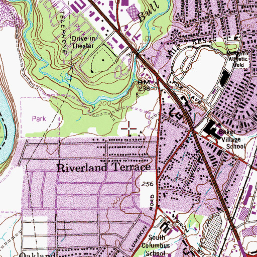 Topographic Map of Super Drive-in Speedway, GA