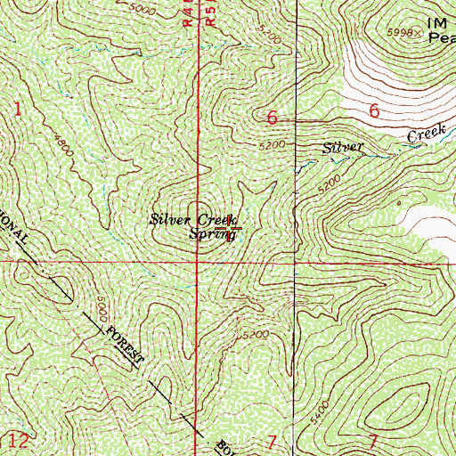 Topographic Map of Silver Creek Spring, AZ