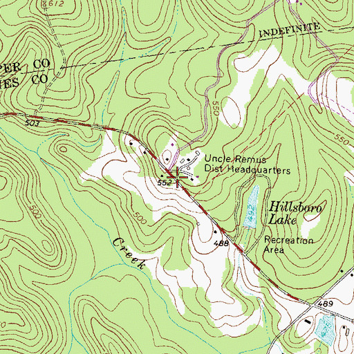 Topographic Map of Uncle Remus District Headquarters, GA