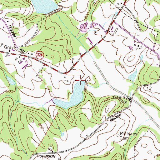 Topographic Map of Watershed Number 9 Barber Creek Dam, GA