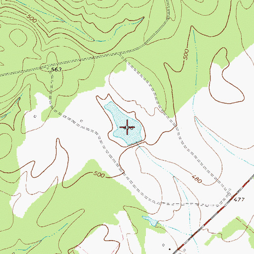 Topographic Map of Experiment Lake Number One, GA