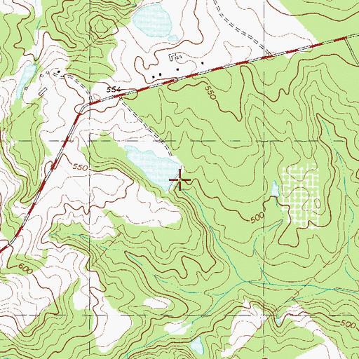 Topographic Map of Williams Lake Number Two Dam, GA