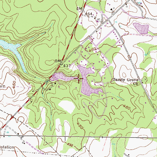 Topographic Map of Gilmore Lake Number Three Dam, GA
