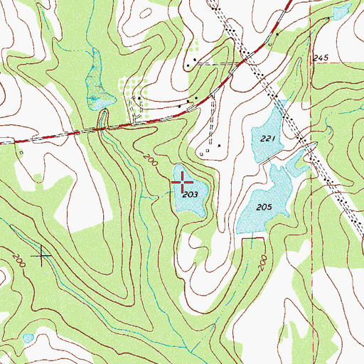 Topographic Map of Singletary Lake Dam Number Three, GA
