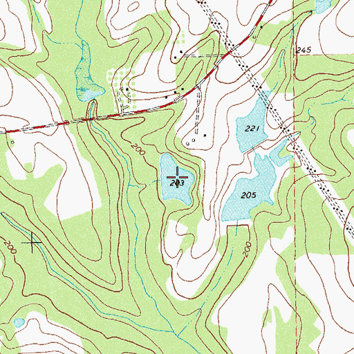 Topographic Map of Singletary Lake Number Three, GA