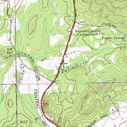 Topographic Map of Anderson Store (historical), GA