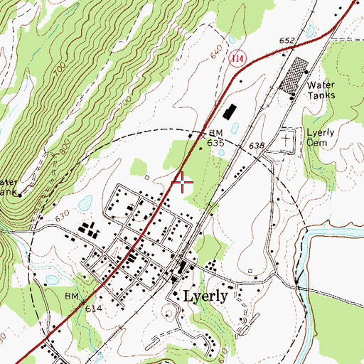 Topographic Map of Angus McLeod Park, GA