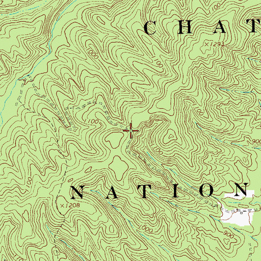 Topographic Map of Baileys Gap, GA