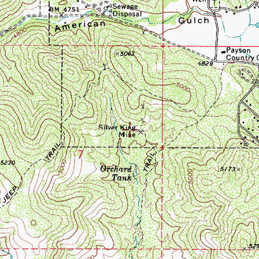Topographic Map of Silver King Mine, AZ