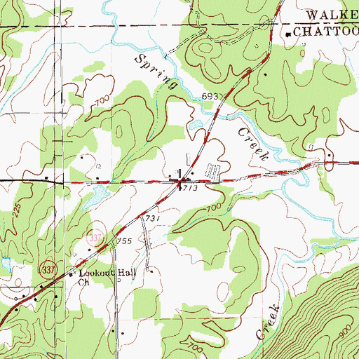 Topographic Map of Duck Creek (historical), GA