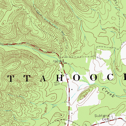 Topographic Map of Emmaus Mill (historical), GA