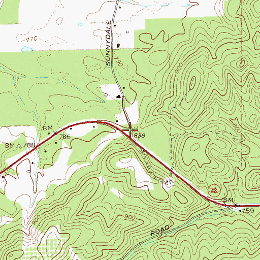 Topographic Map of Fairview (historical), GA