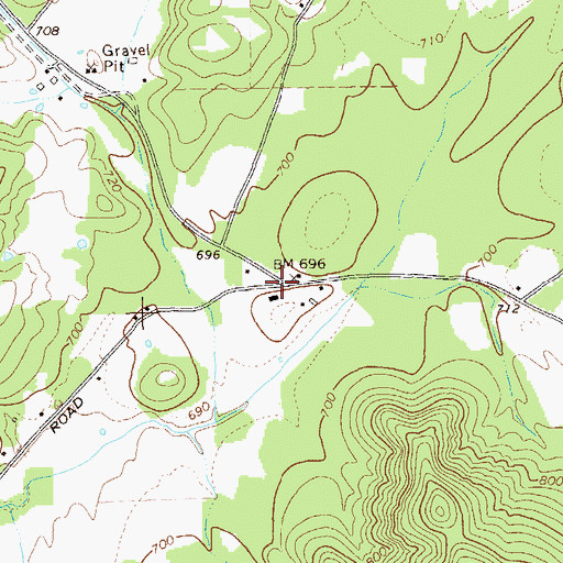 Topographic Map of Fosters Store (historical), GA