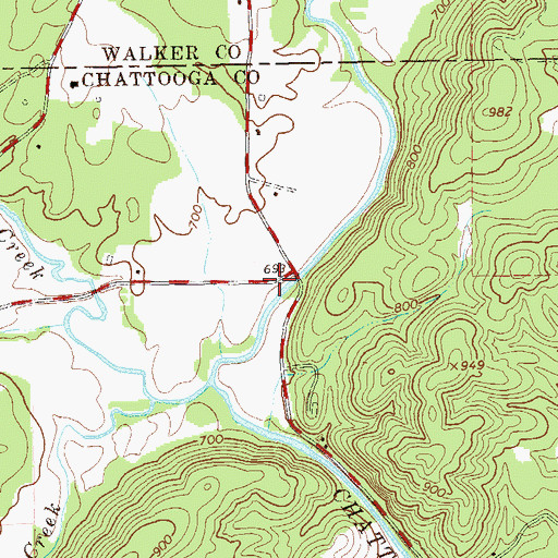 Topographic Map of Hammonds Mill (historical), GA