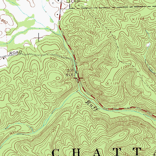 Topographic Map of Lawrence Mill (historical), GA