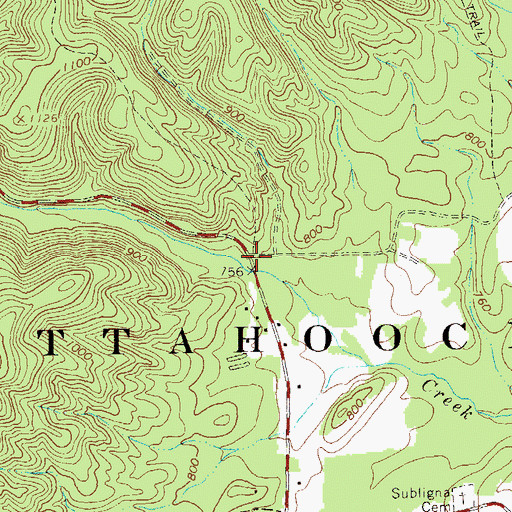 Topographic Map of Laws Mill (historical), GA