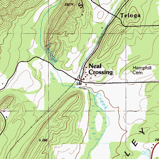 Topographic Map of McWhorters Store (historical), GA