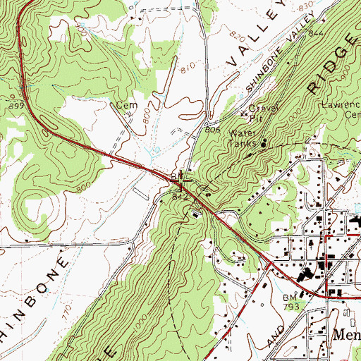 Topographic Map of Mineral Springs (historical), GA