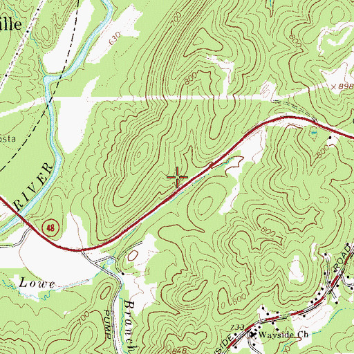 Topographic Map of Pleasant Hill Church, GA