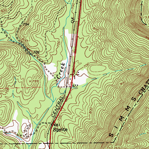 Topographic Map of Poetry, GA